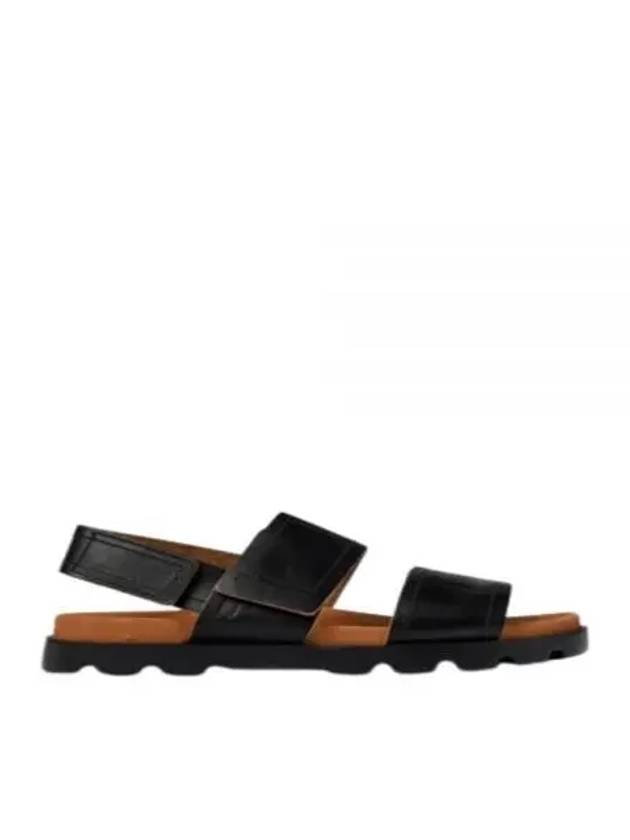 Brutus Leather 2 Strap Sandals Black - CAMPER - BALAAN 2