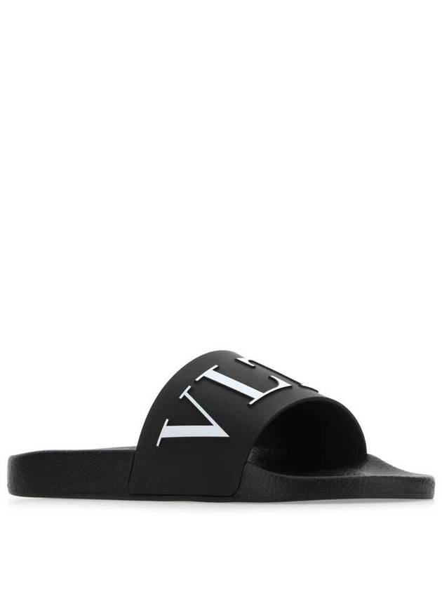 VLTN Logo Slippers Black - VALENTINO - BALAAN 3