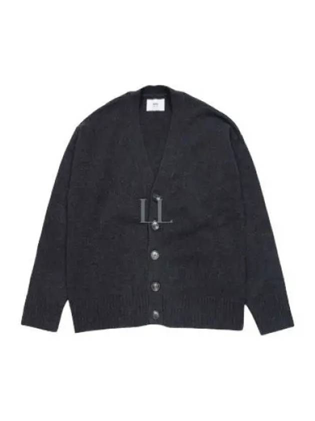 Wool Cashmere Cardigan Grey - AMI - BALAAN 2