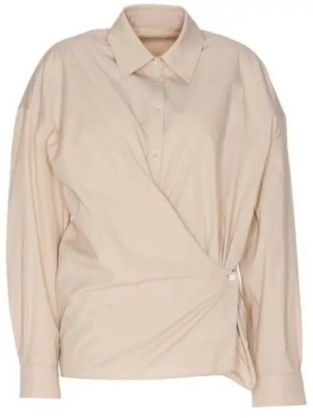 Straight Collar Twisted Shirt Dusty Rose - LEMAIRE - BALAAN 2