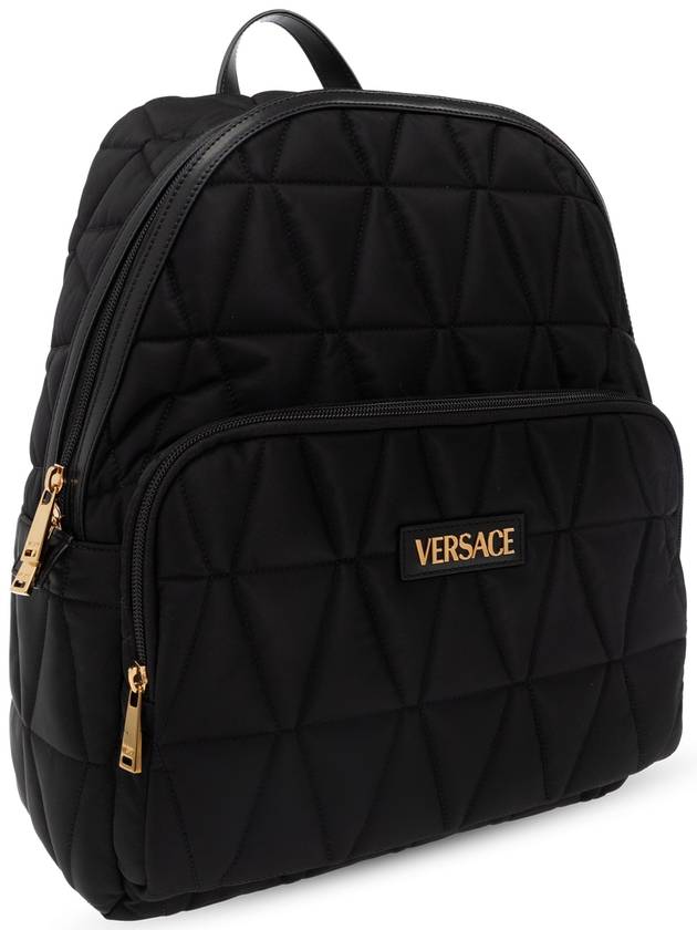 Versace Backpack With Logo Patch, Men's, Black - VERSACE - BALAAN 3