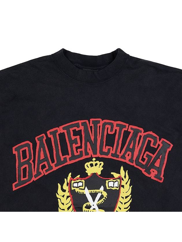 DIY College Medium Fit Short Sleeve T-Shirt Black - BALENCIAGA - BALAAN 4