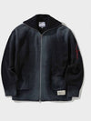 Vintage Washed Flogo Zip-up Cardigan Black - FFEFF STUDIO - BALAAN 5