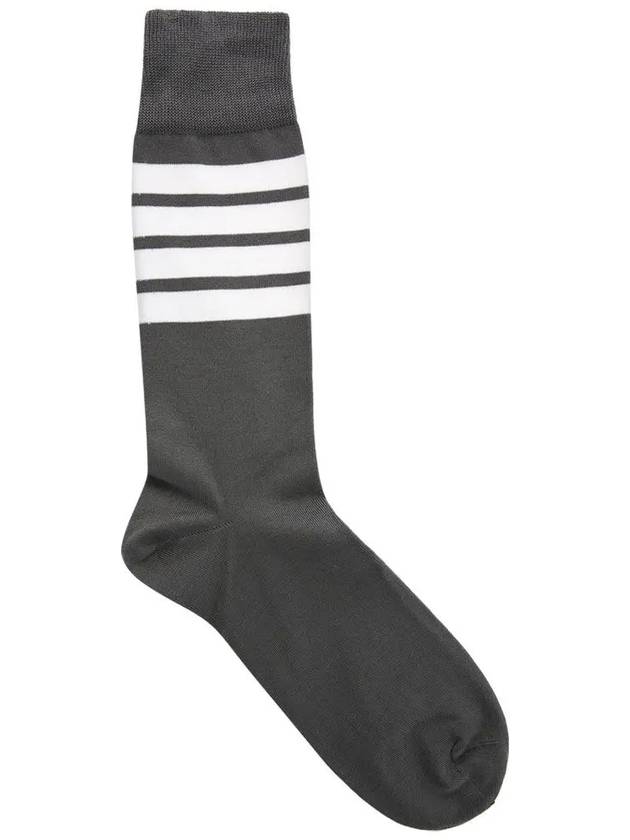 Men's Diagonal Light Weight Midi Socks Dark Grey - THOM BROWNE - BALAAN 3