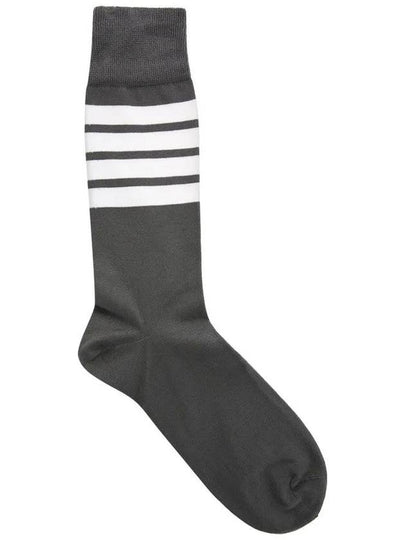 Men's Diagonal Light Weight Midi Socks Dark Grey - THOM BROWNE - BALAAN 2