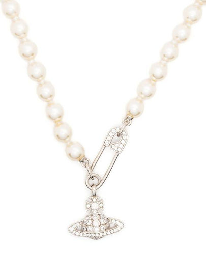 Lucless Pearl Necklace Silver VOSCJW0002 09 - VIVIENNE WESTWOOD - BALAAN 2