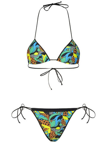 Reina Olga 'Sam' Green Polyamide Blend Bikini Set - REINA OLGA - BALAAN 1