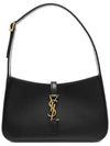 Le 5 A 7 Smooth Leather Hobo Shoulder Bag Black - SAINT LAURENT - BALAAN 2