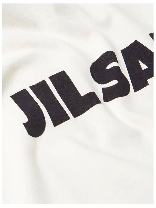 Logo Print Cotton Long Sleeve T-Shirt White - JIL SANDER - BALAAN 4