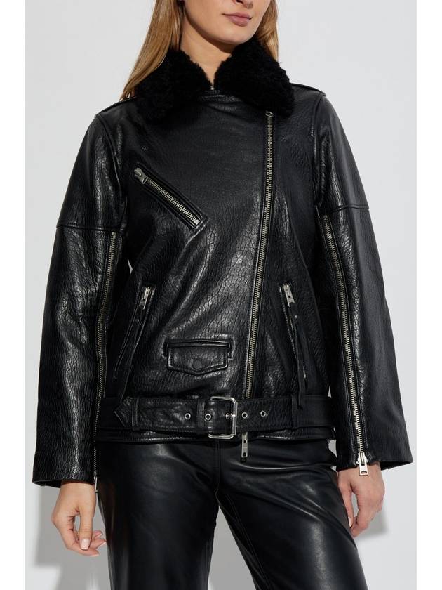 AllSaints Leather Jacket Vendra, Women's, Black - ALLSAINTS - BALAAN 3