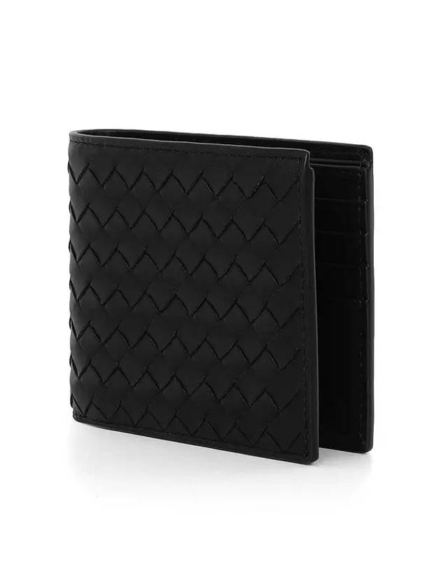 Intrecciato Calf Leather Half Wallet Black - BOTTEGA VENETA - BALAAN 5