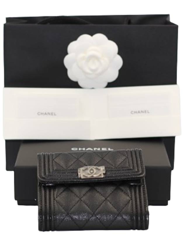 Voice Mall Flap Wallet Snap Half Ruthenium Metal Black A80734 - CHANEL - BALAAN 3