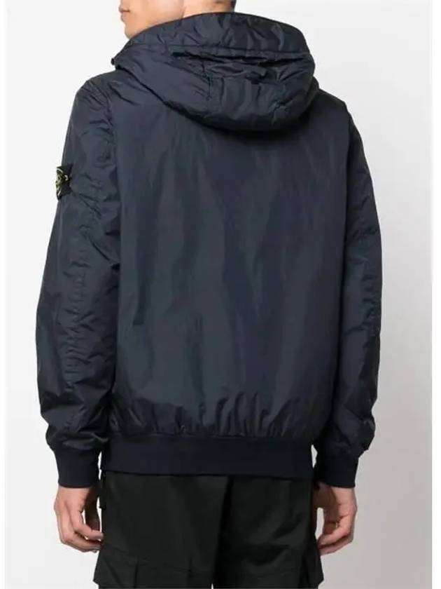 Wappen Patch Nylon Crinklips Hooded Jacket Navy Blue - STONE ISLAND - BALAAN 4