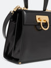 Iconic Top Handle Small Tote Bag Black - SALVATORE FERRAGAMO - BALAAN 5