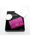 Classic Flap Grained Shiny Calfskin Gold Metal Card Holder Purple - CHANEL - BALAAN 11