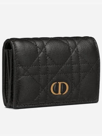 Caro XS Supple Cannage Calfskin Card Wallet Black - DIOR - BALAAN 2