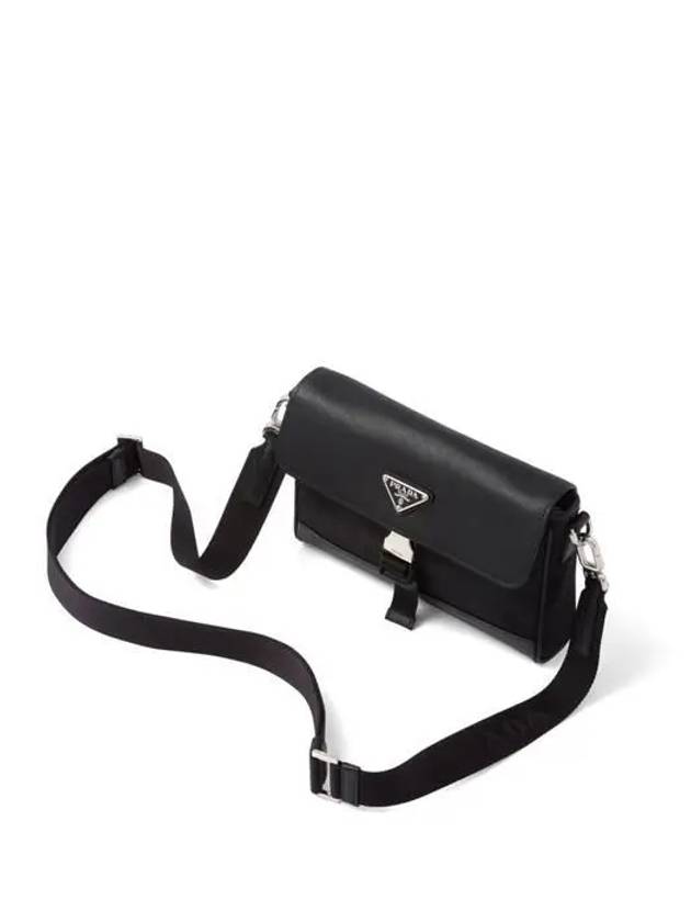 Re-Nylon Saffiano Shoulder Bag Black - PRADA - BALAAN 4