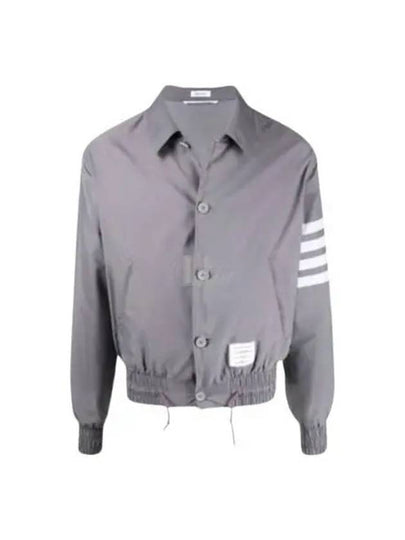 Solid Swim Tech 4-Bar Jacket Medium Grey - THOM BROWNE - BALAAN 2