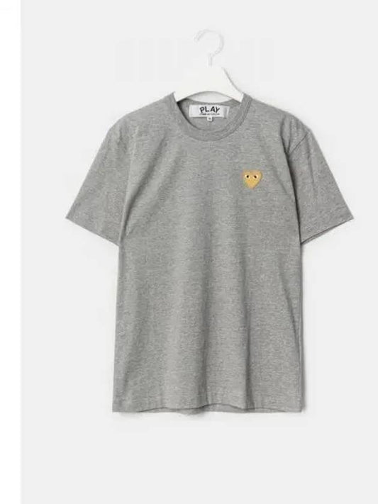 Unisex Gold Heart Waffen T Shirt Gray Domestic Product GM0024040882841 - COMME DES GARCONS PLAY - BALAAN 1