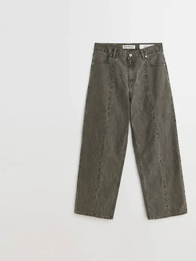 Fatigue Cut Pigment Coated Weave Jeans Olive - OUR LEGACY - BALAAN 2