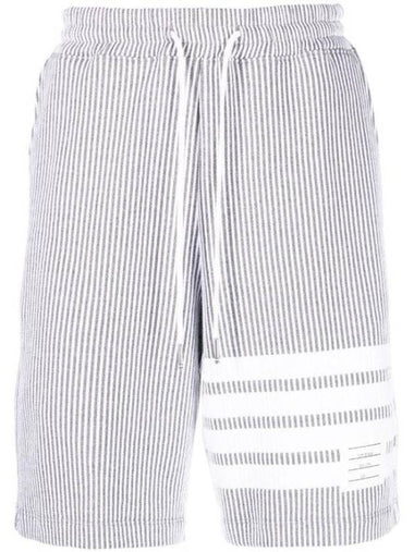 Seersucker Loopback 4-Bar Sweat Shorts Light Grey - THOM BROWNE - BALAAN 1