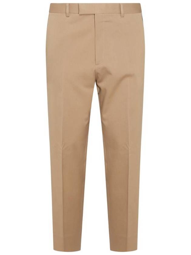 Gabardine Cotton Straight Pants Beige - GUCCI - BALAAN 1