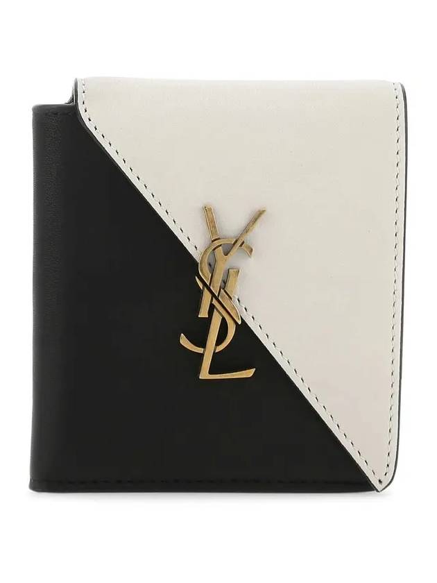 Color Block Fold Half Wallet - SAINT LAURENT - BALAAN 1