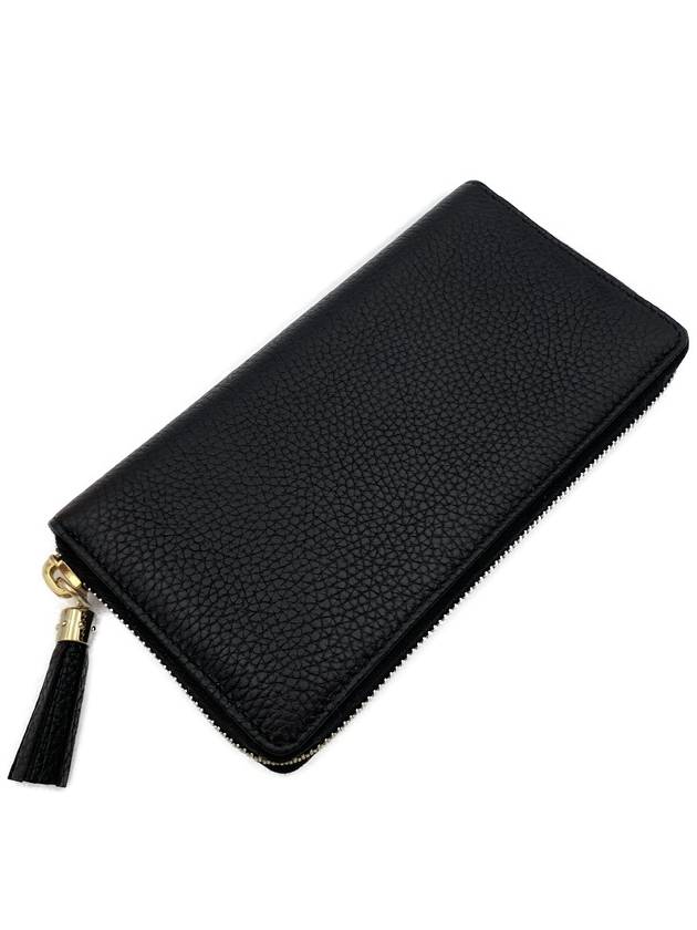 Soho Zipper Tassel Long Wallet Black - GUCCI - BALAAN 3