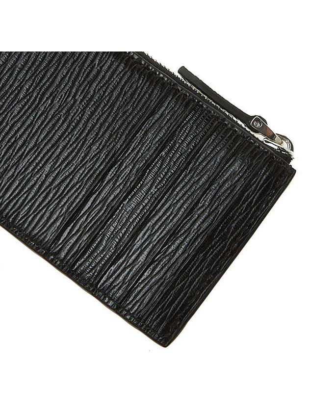 Gancini Zipper Card Wallet Black - SALVATORE FERRAGAMO - BALAAN 10