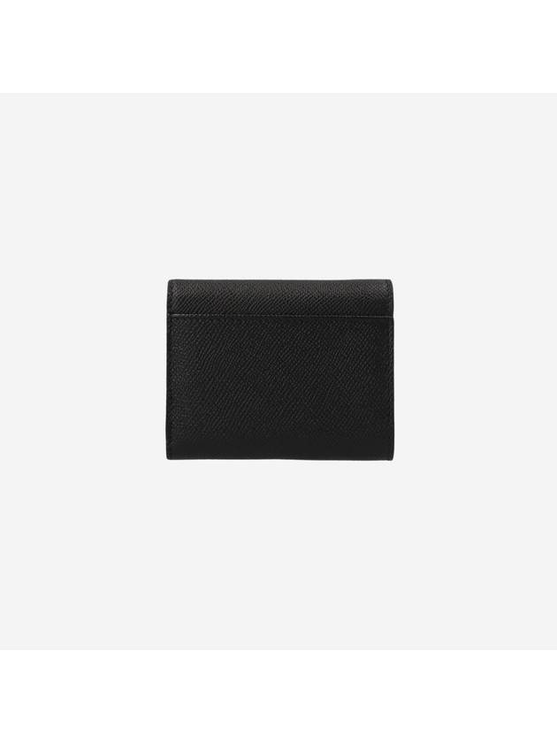 Stitch Leather Tri-Fold Half Wallet Black - MAISON MARGIELA - BALAAN 4