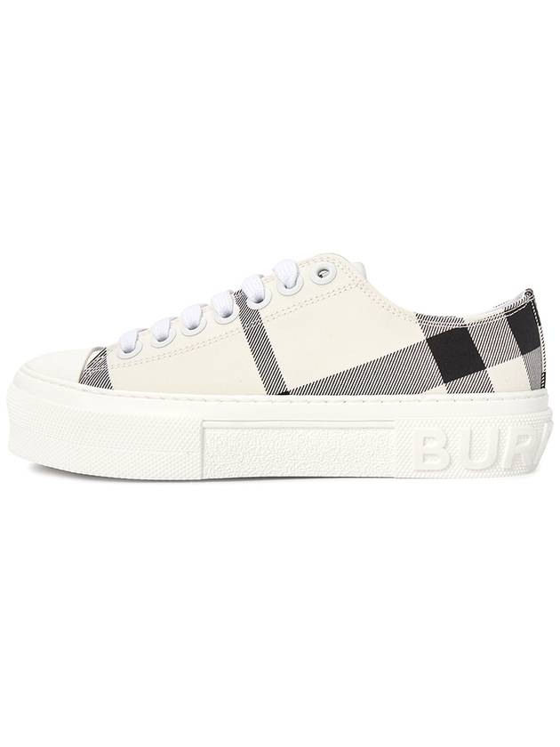 Check Cotton Low Top Sneakers Black White - BURBERRY - BALAAN 5