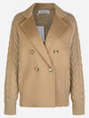 Micio Double-Breasted Long-Sleeve Cardigan Camel - MAX MARA - BALAAN 2