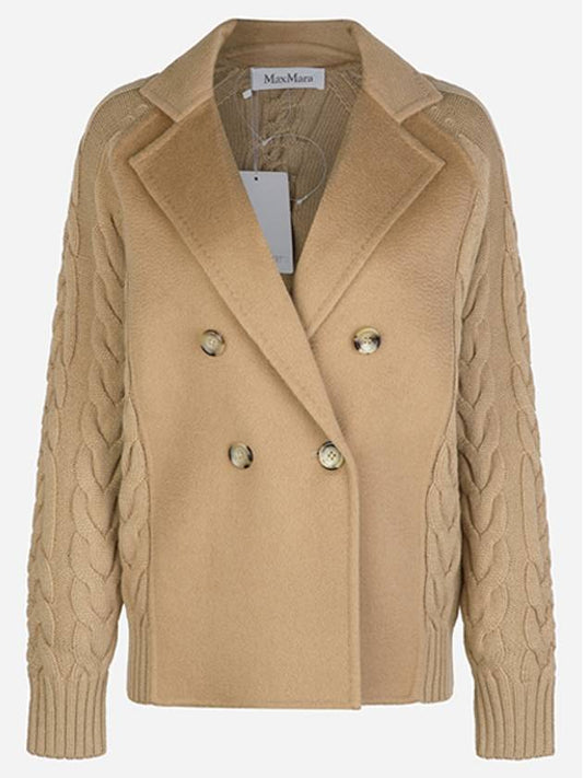 2421316021600 004 Michio double breasted wool jacket camel - MAX MARA - BALAAN 1