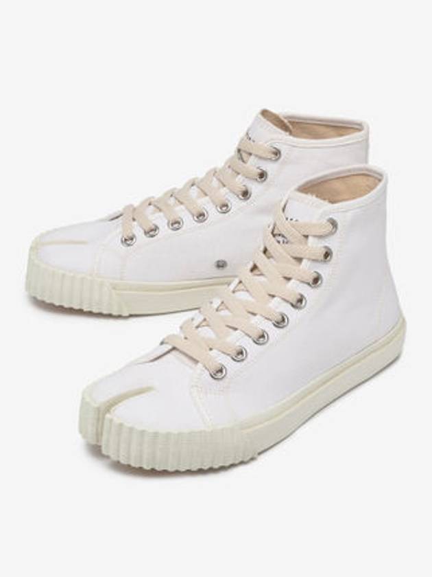 Tabi Cotton High Top Sneakers White - MAISON MARGIELA - BALAAN 2