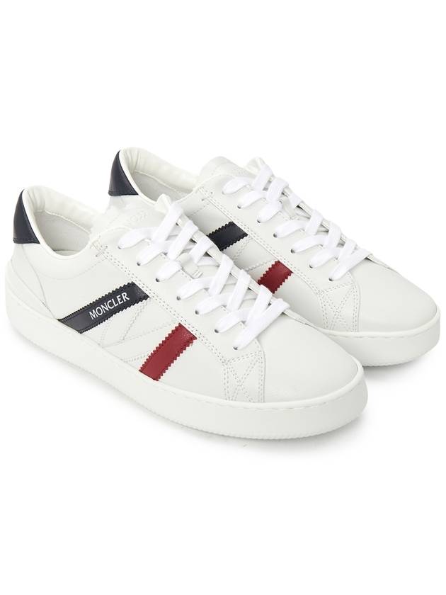 Men's Monaco Trainer Low Top Sneakers White - MONCLER - BALAAN 4