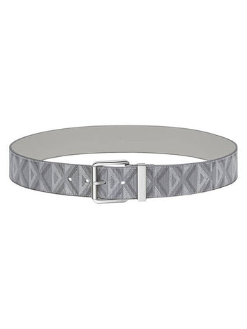 CD Diamond Canvas Calfskin Leather Belt Gray - DIOR - BALAAN.