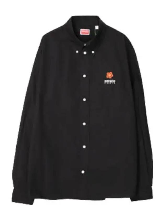 Balk flower embroidered poplin shirt men s long sleeves - KENZO - BALAAN 1