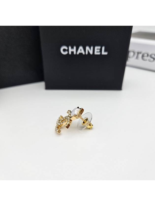 CC Logo Stars Crystal Earrings Gold - CHANEL - BALAAN 6