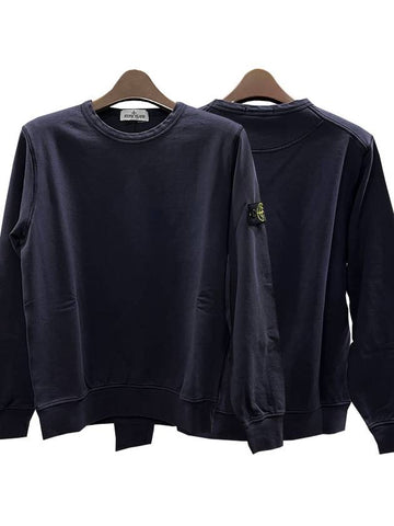 Kids Waffen Patch Sweatshirt 8 Ink Blue 781661340 V0026 - STONE ISLAND - BALAAN 1