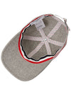 Bow Grosgrain Wool Flannel Ball Cap Light Grey - THOM BROWNE - BALAAN 6