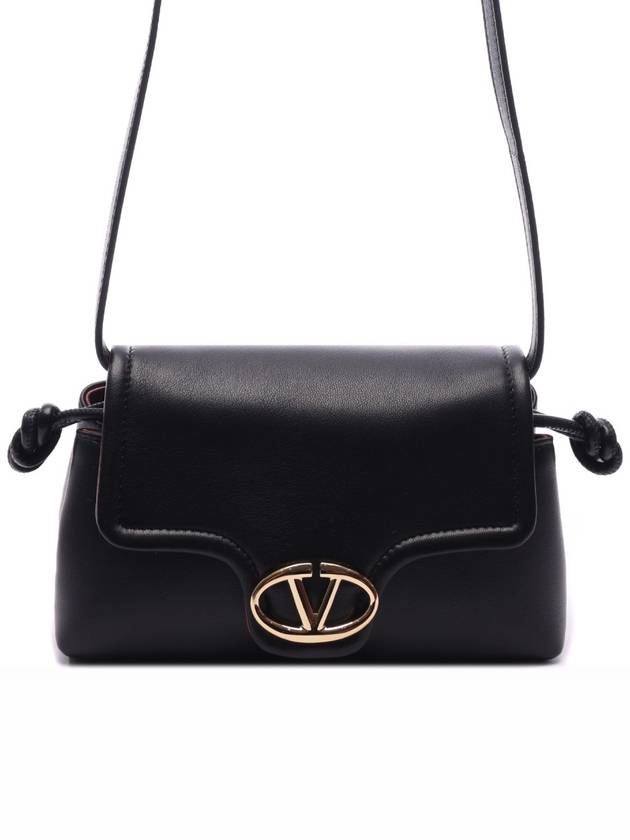 V Logo 1960 Nappa Leather Small Cross Bag Black - VALENTINO - BALAAN 3