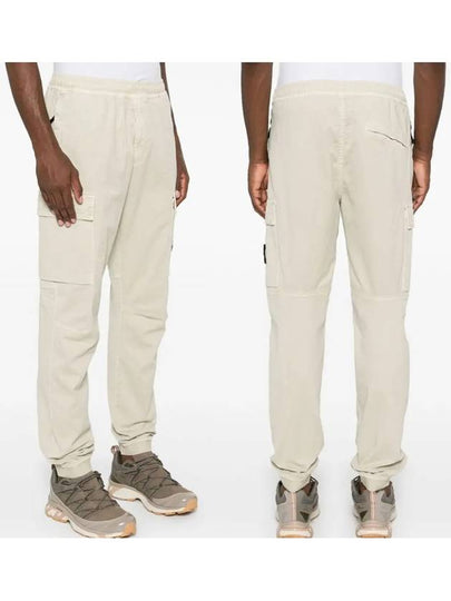 Stretch Cotton Cargo Straight Pants White - STONE ISLAND - BALAAN 2