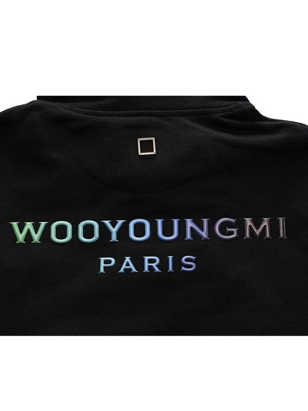 Gradient embossed back logo hood black - WOOYOUNGMI - BALAAN 7