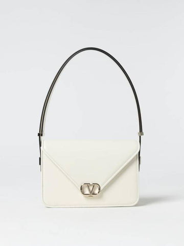 Leather Shoulder Bag Cream - VALENTINO - BALAAN 1