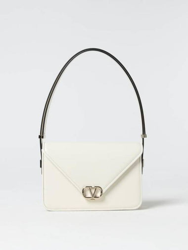 Leather Shoulder Bag Cream - VALENTINO - BALAAN 1