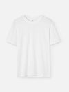 Embroidered Logo Cotton Short Sleeve T-Shirt White - AMI - BALAAN 2