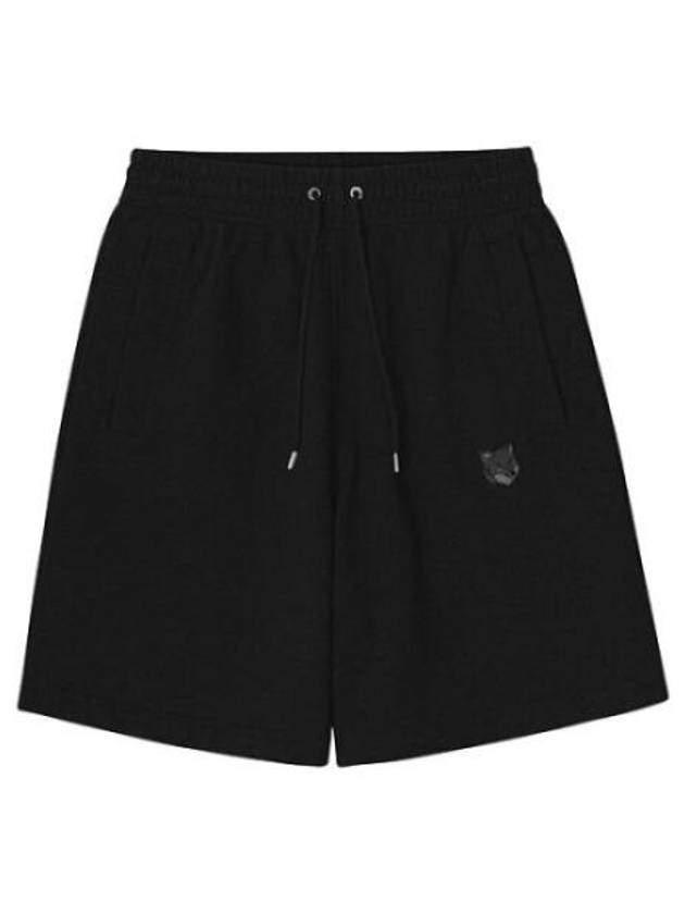 Bold Fox Head Patch Oversized Jog Shorts Black - MAISON KITSUNE - BALAAN 2