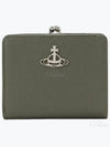 Grain Leather Frame Half Wallet Olive - VIVIENNE WESTWOOD - BALAAN 2