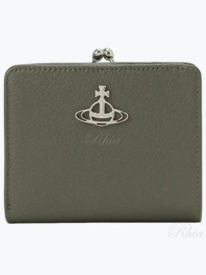 Grain Leather Frame Half Wallet Olive - VIVIENNE WESTWOOD - BALAAN 2