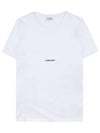 Men's Small Logo Short Sleeve T-Shirt White - SAINT LAURENT - BALAAN 2